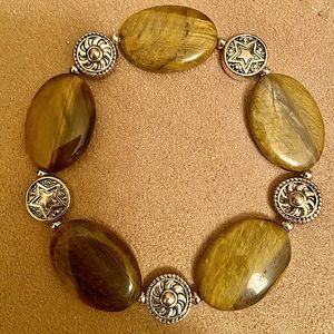Natural Tiger Eyes Beads Stretchy Bracelet